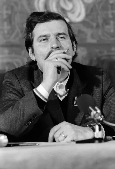 Framed Print : Lech Walesa Holding Press Conference Framed Print : Lech Walesa Holding Press Conference