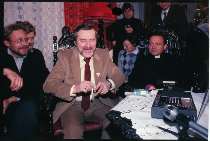 Framed Print : Lech Walesa Smiling Large