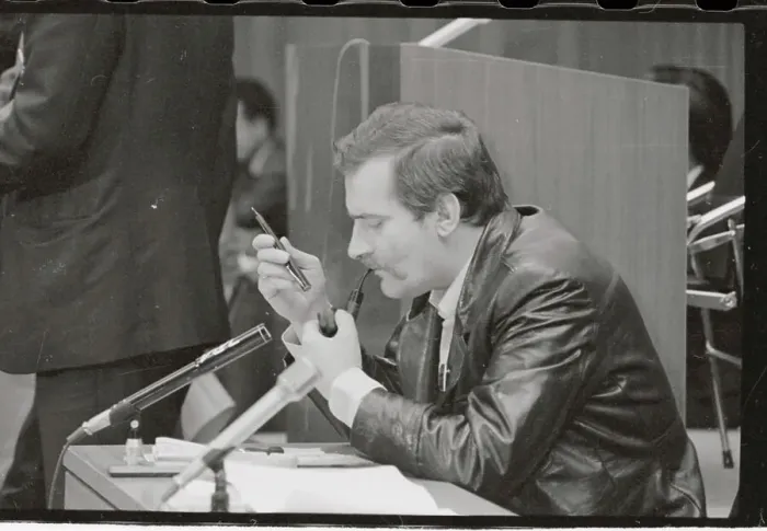 Framed Print : Lech Walesa Speaking in Public Framed Print : Lech Walesa Speaking in Public