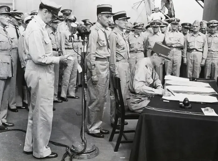 Framed Print : LeClerc Signing Treaty on Battleship Framed Print : LeClerc Signing Treaty on Battleship