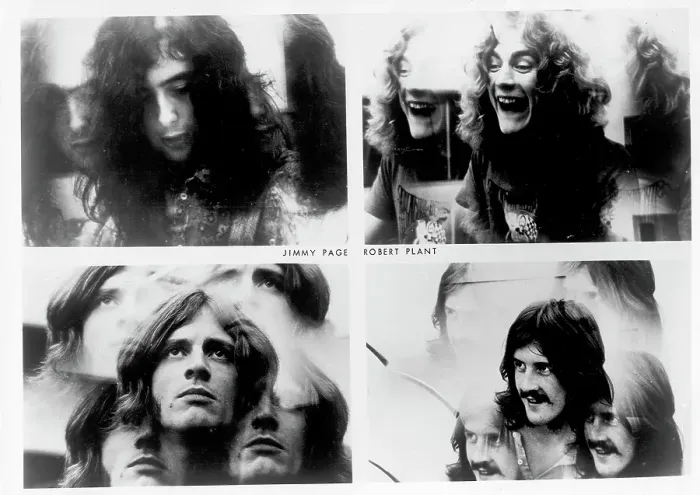 Framed Print : Led Zeppelin Multiple Exposure Portraits Framed Print : Led Zeppelin Multiple Exposure Portraits
