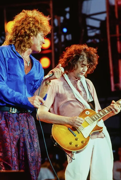 Framed Print : Led Zeppelin Perform during Live Aid Concert 1985 Framed Print : Led Zeppelin Perform during Live Aid Concert 1985