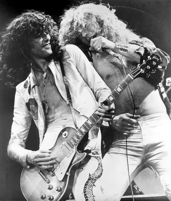 Framed Print : Led Zeppelin Performing Framed Print : Led Zeppelin Performing