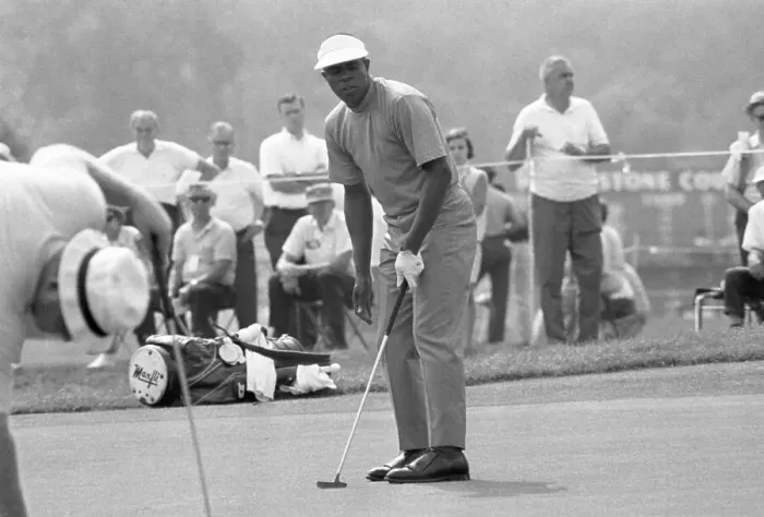 Framed Print : Lee Elder in action at the American Golf Classic in Akron, Ohio. Framed Print : Lee Elder in action at the American Golf Classic in Akron, Ohio.