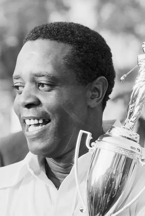 Framed Print : Lee Elder Holding Trophy Framed Print : Lee Elder Holding Trophy