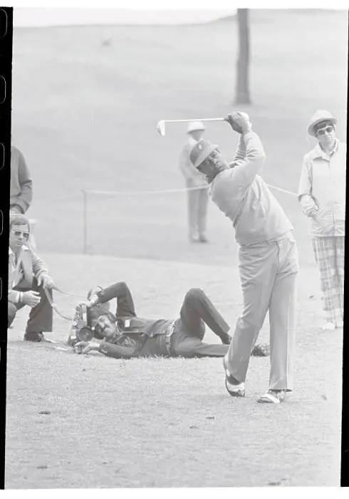 Framed Print : Lee Elder Swinging Golf Club Framed Print : Lee Elder Swinging Golf Club