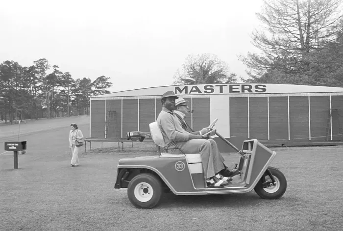 Framed Print : Lee Elder Transported in Golf Cart Framed Print : Lee Elder Transported in Golf Cart