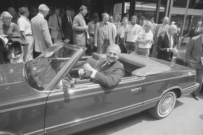 Framed Print : Lee Iacocca Siting in Chrysler Convertible Framed Print : Lee Iacocca Siting in Chrysler Convertible
