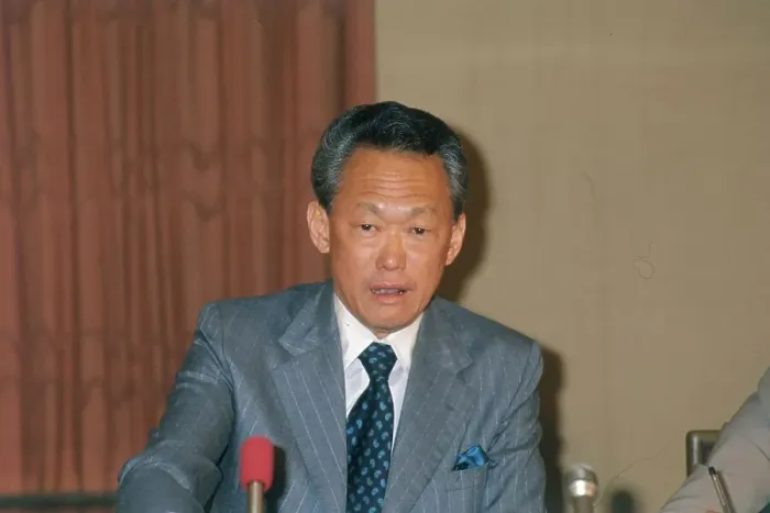 Framed Print : Lee Kuan Yew Speaking Into Microphone Framed Print : Lee Kuan Yew Speaking Into Microphone