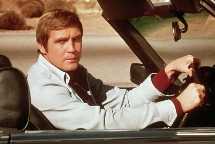 Framed Print : Lee Majors in Automobile Framed Print : Lee Majors in Automobile