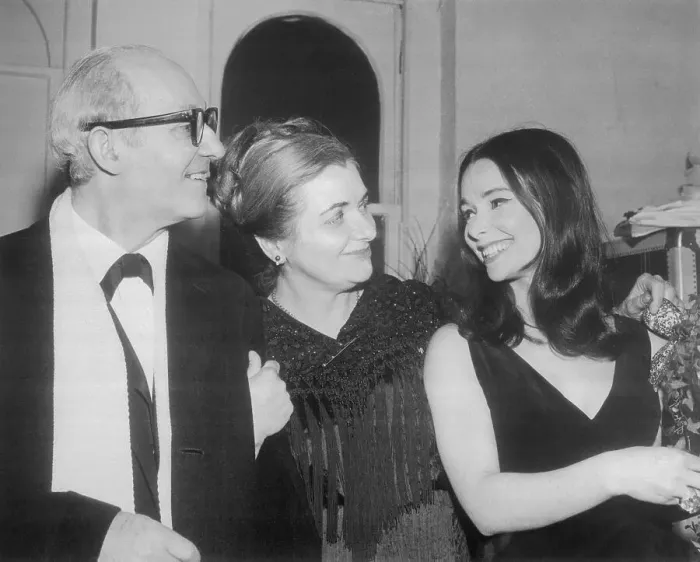 Framed Print : Lee Strasberg and Wife Congratulating Daughter Framed Print : Lee Strasberg and Wife Congratulating Daughter