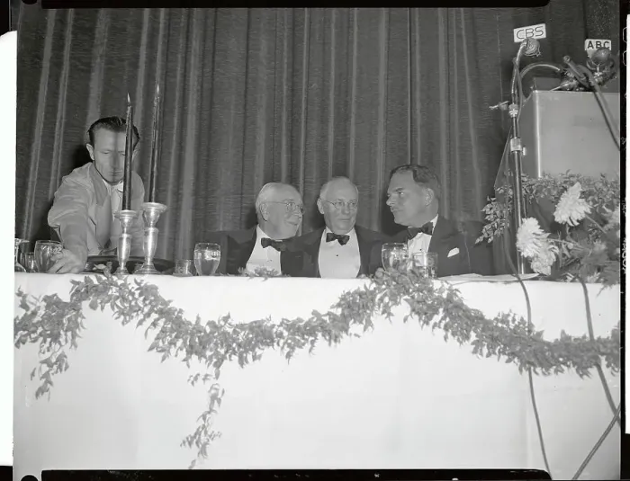 Framed Print : Legal Dignitaries Sitting at Banquet Table Framed Print : Legal Dignitaries Sitting at Banquet Table
