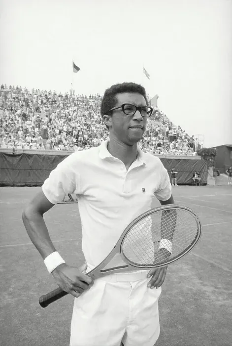 Framed Print : Legendary Tennis Professional Arthur Ashe Holding Racquet Framed Print : Legendary Tennis Professional Arthur Ashe Holding Racquet