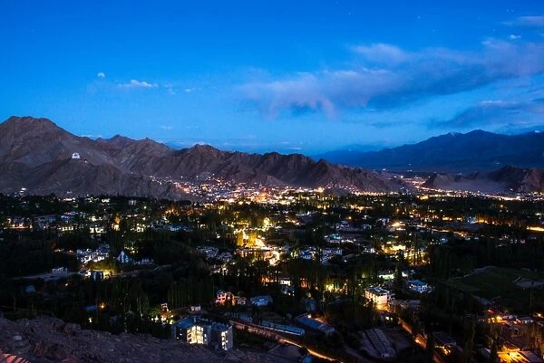 Leh city by night