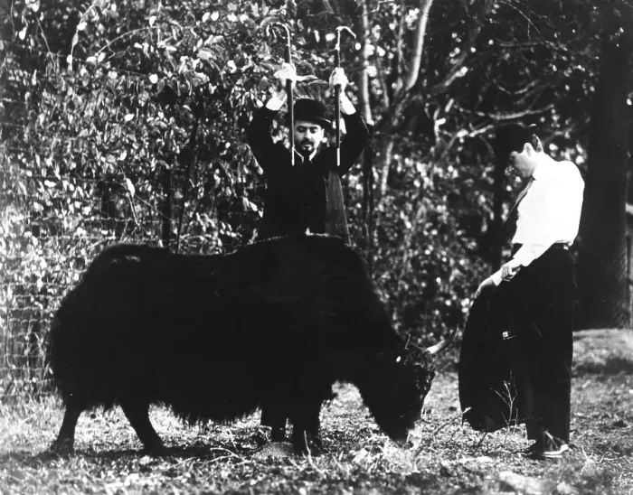 Framed Print : Leiber & Stoller In Yakety Yak Pen At Bronx Zoo Framed Print : Leiber & Stoller In Yakety Yak Pen At Bronx Zoo
