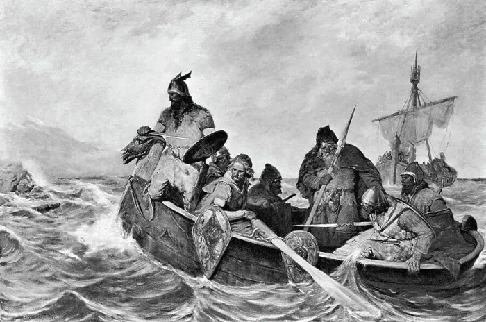 Framed Print : Leif Ericson Off The Coast Of Vineland Framed Print : Leif Ericson Off The Coast Of Vineland