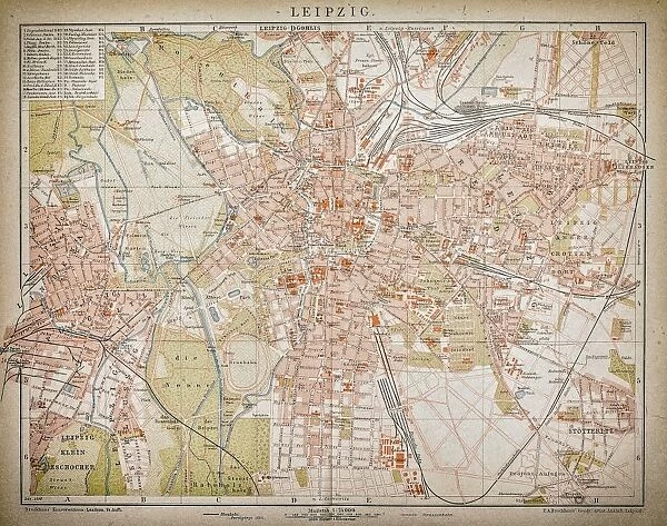 Leipzig. Antique illustration of a Leipzig from 1898