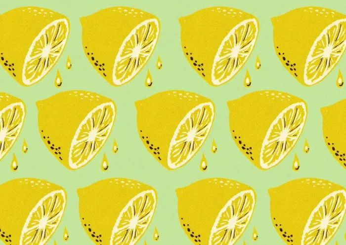 Framed Print : Lemon Halves Pattern