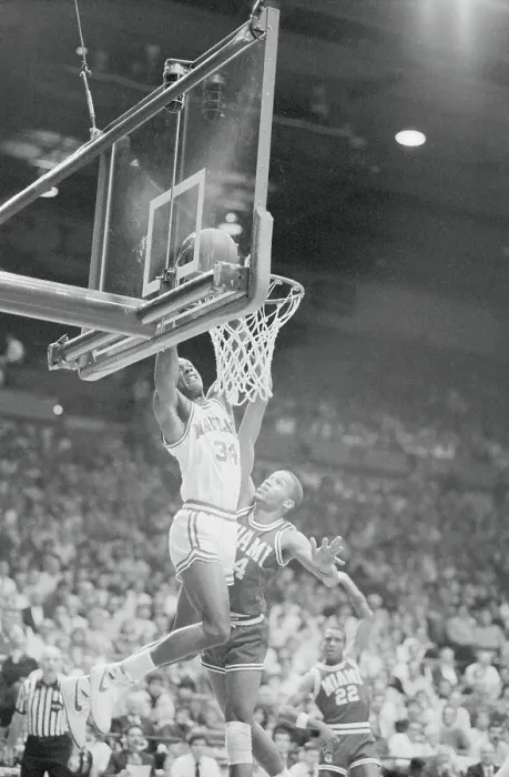 Framed Print : Len Bias Dunking Basketball Framed Print : Len Bias Dunking Basketball