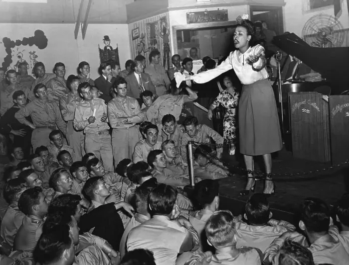 Framed Print : Lena Horne Singing for Boys Framed Print : Lena Horne Singing for Boys