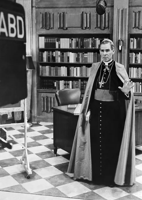 Framed Print : Full Length Portrait of Bishop Fulton Sheen Framed Print : Full Length Portrait of Bishop Fulton Sheen