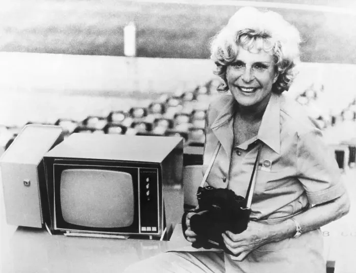 Framed Print : Leni Riefenstahl at 1972 Olympics