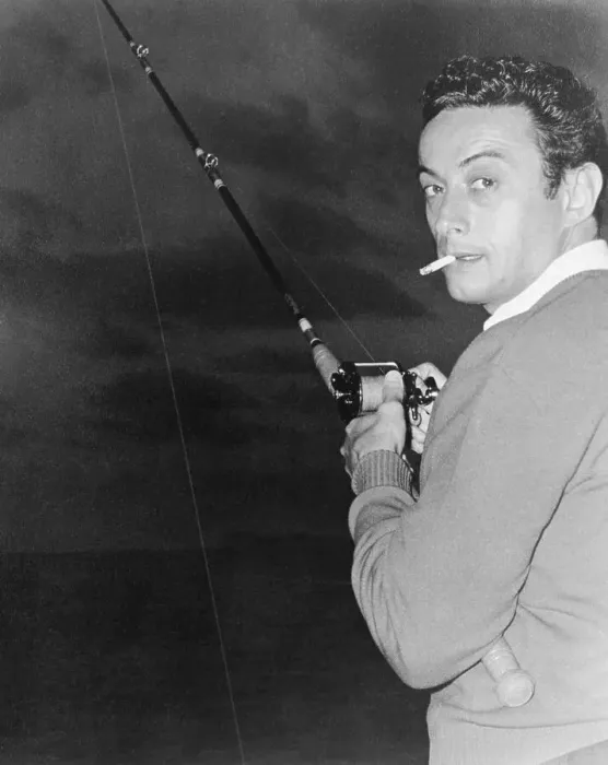 Framed Print : Lenny Bruce With Fishing Rod Framed Print : Lenny Bruce With Fishing Rod