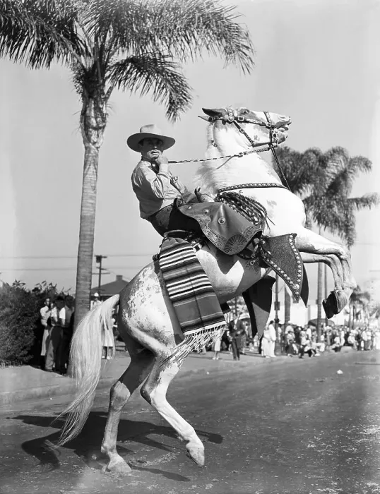 Framed Print : Leo Carrillo on Horse in Santa Barbara Parade Framed Print : Leo Carrillo on Horse in Santa Barbara Parade