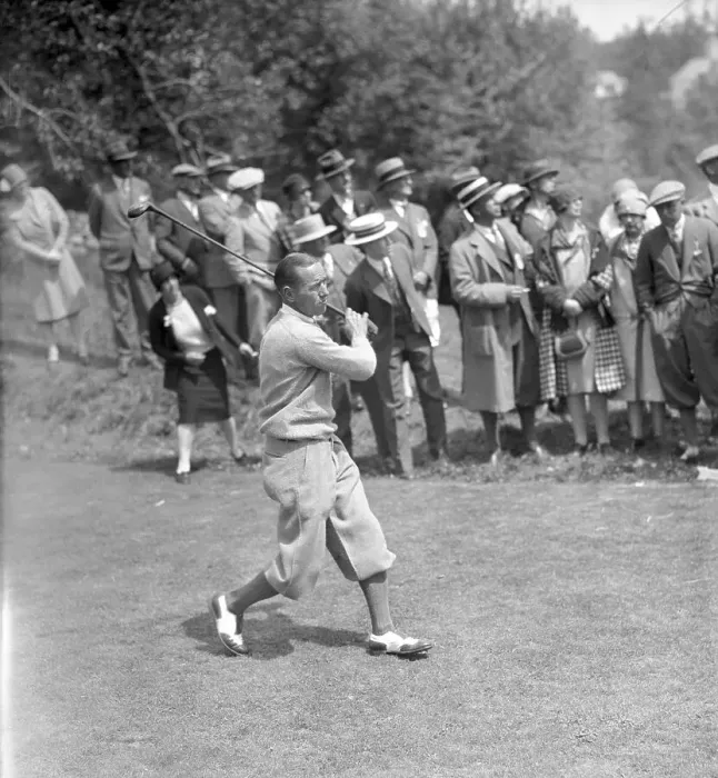 Framed Print : Leo Diegel in Golf Swing Framed Print : Leo Diegel in Golf Swing