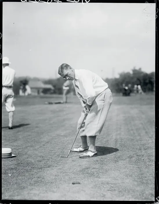 Framed Print : Leo Diegel Playing Golf Framed Print : Leo Diegel Playing Golf