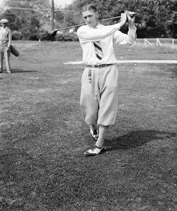 Framed Print : Leo Diegel Swinging Golf Club Framed Print : Leo Diegel Swinging Golf Club