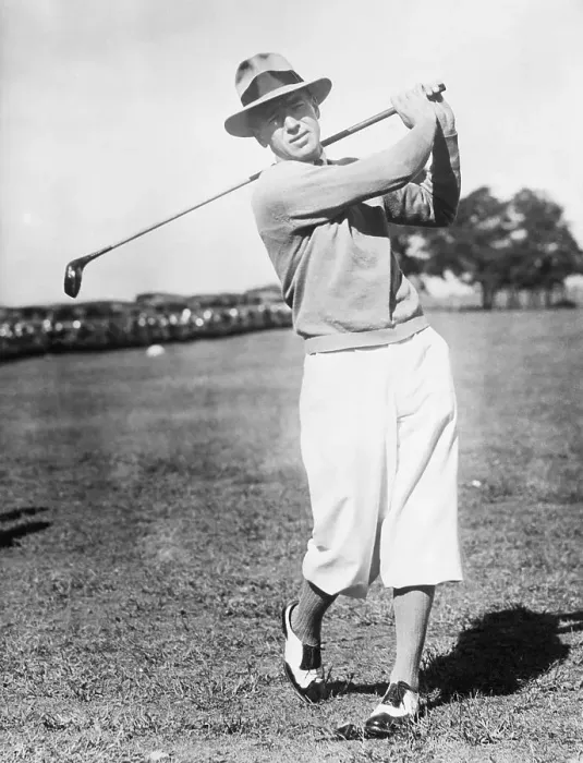 Framed Print : Leo Diegel Teeing Off Framed Print : Leo Diegel Teeing Off
