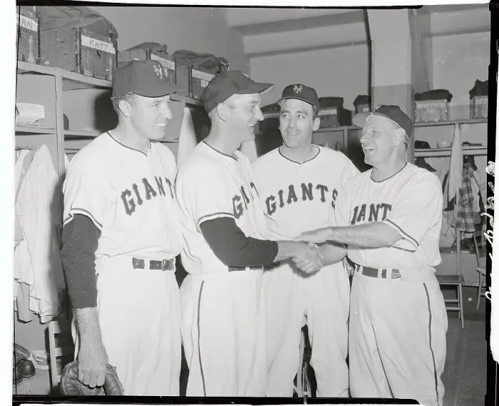Framed Print : Leo Durocher and Players in Lockeroom Framed Print : Leo Durocher and Players in Lockeroom