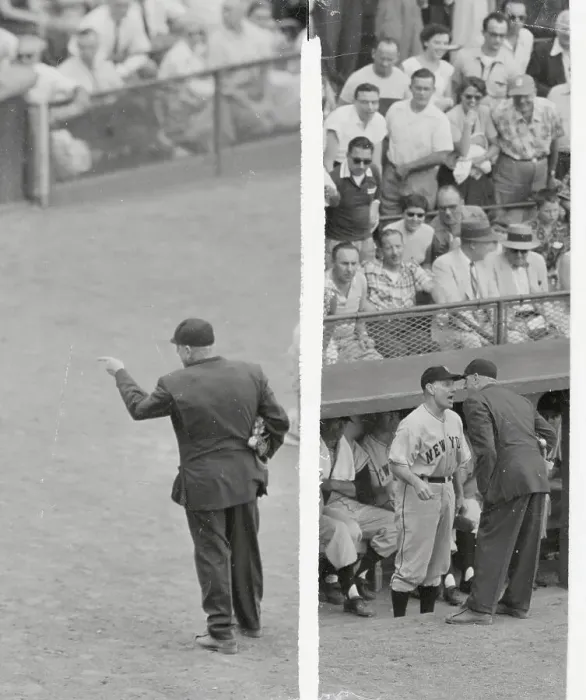 Framed Print : Leo Durocher and Umpire in Conflict Framed Print : Leo Durocher and Umpire in Conflict