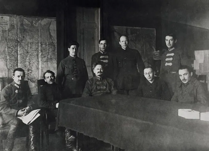 Framed Print : Leon Trotsky with Comrades Framed Print : Leon Trotsky with Comrades