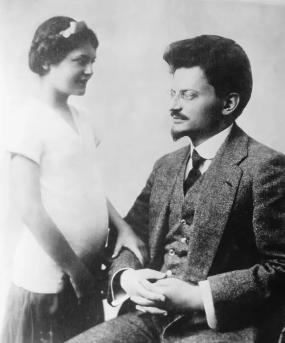 Framed Print : Leon Trotsky with His Daughter