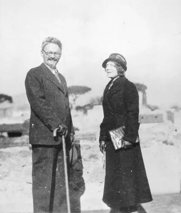 Framed Print : Leon Trotsky Posing with Wife Framed Print : Leon Trotsky Posing with Wife