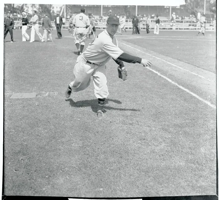 Framed Print : Leon W. Chagnon in Pitching Position Framed Print : Leon W. Chagnon in Pitching Position