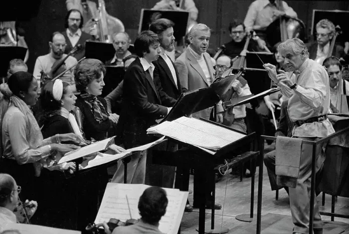 Framed Print : Leonard Bernstein Directing Orchestra Framed Print : Leonard Bernstein Directing Orchestra
