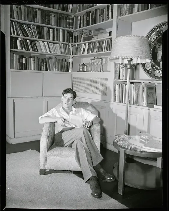 Framed Print : Leonard Bernstein Relaxes With A Book