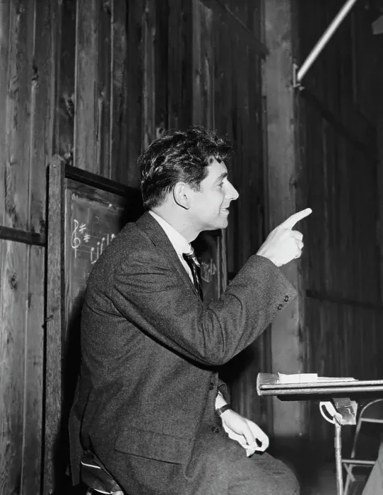 Framed Print : Leonard Bernstein Seated In Profile Framed Print : Leonard Bernstein Seated In Profile