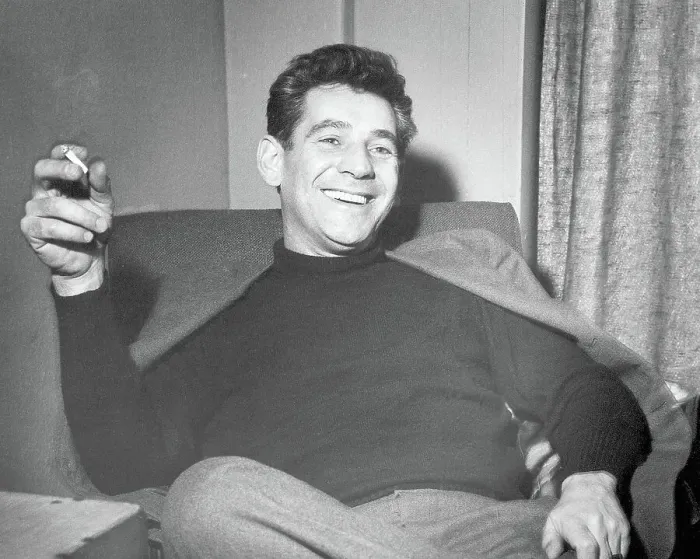 Framed Print : Leonard Bernstein Smoking A Cigarette Framed Print : Leonard Bernstein Smoking A Cigarette