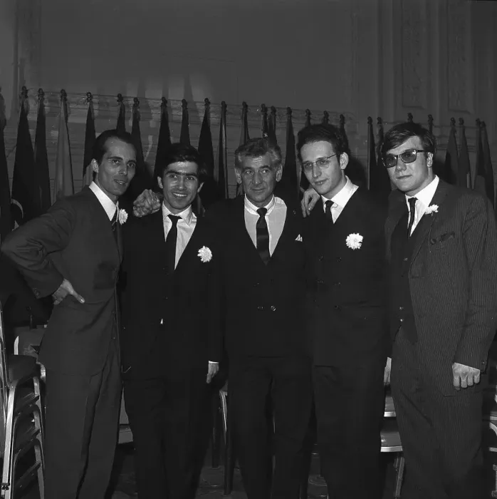 Framed Print : Leonard Bernstein Surrounded by Some of His Peers