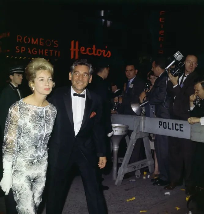 Framed Print : Leonard Bernstein and Wife Arriving