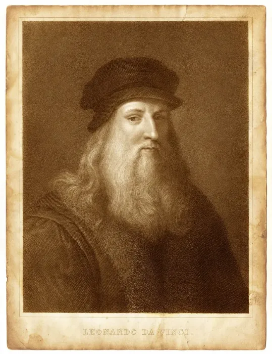 Framed Print : Leonardo Da Vinci Engraving Framed Print : Leonardo Da Vinci Engraving