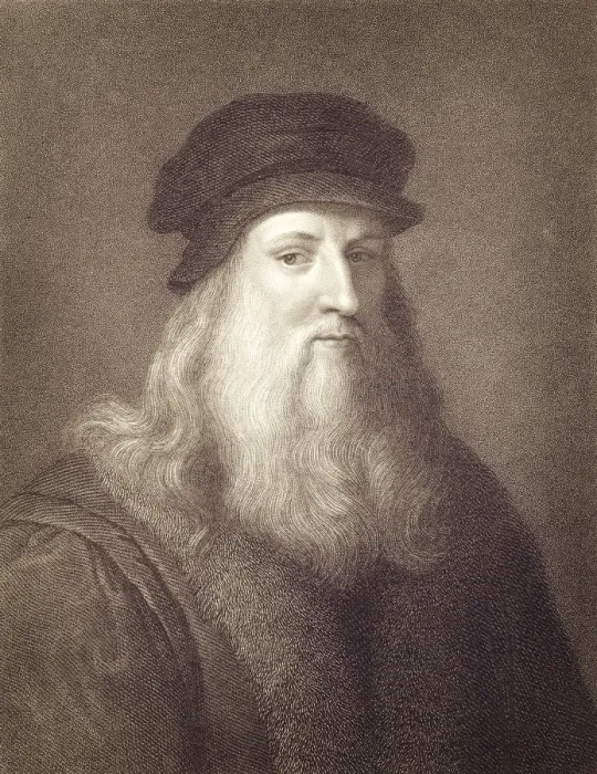 Framed Print : Leonardo Da Vinci Engraving