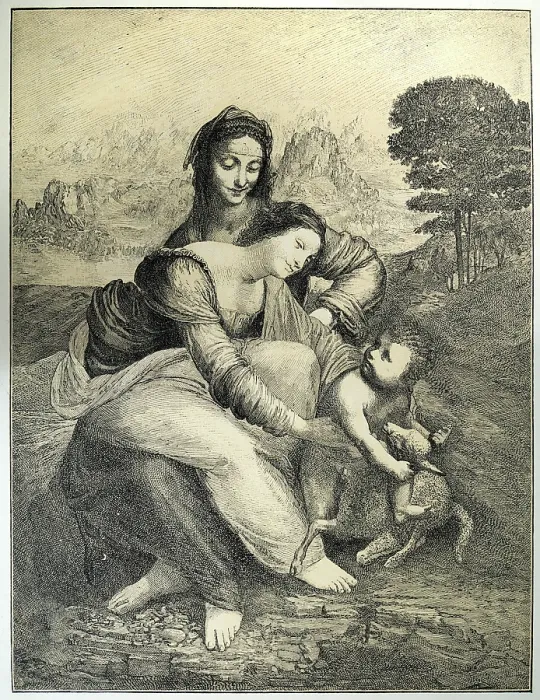 Framed Print : Leonardo da Vinci, renaissance art, Saint Anne, The Virgin and the Infant Jesus with a lamb Framed Print : Leonardo da Vinci, renaissance art, Saint Anne, The Virgin and the Infant Jesus with a lamb