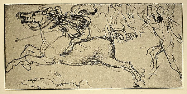 Leonardo da Vinci, Sketch for a battle, Early renaissance art