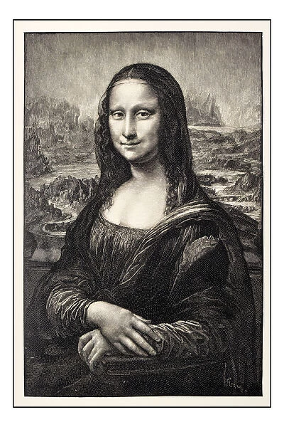 Leonardos sketches and drawings: Mona Lisa (La Gioconda)