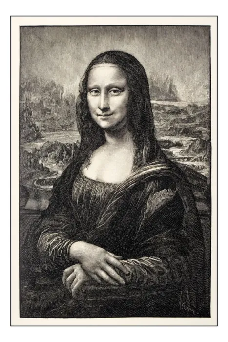 Framed Print : Leonardos sketches and drawings: Mona Lisa (La Gioconda) Framed Print : Leonardos sketches and drawings: Mona Lisa (La Gioconda)